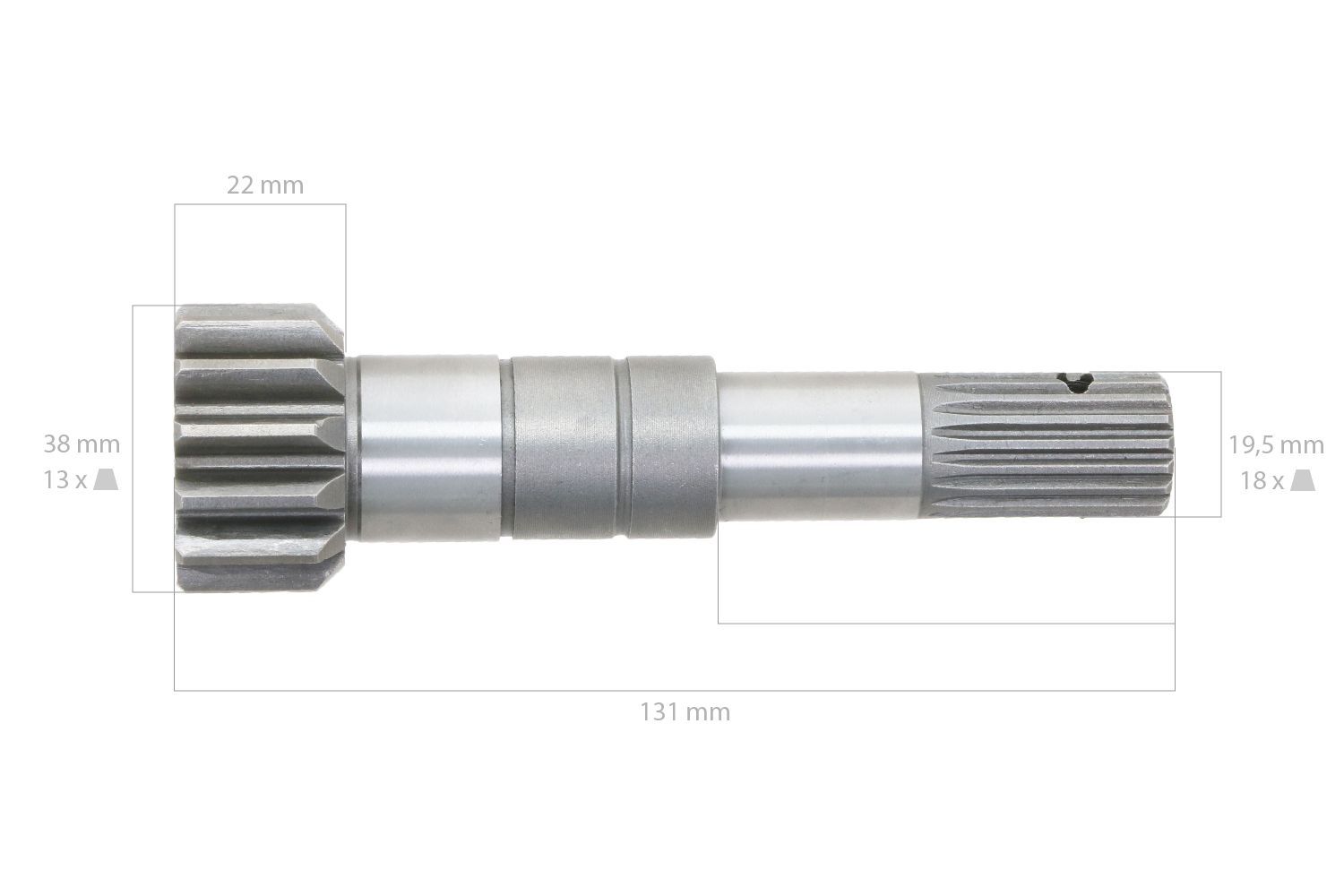 Iseki input shaft gearbox TU, TX, Bolens, G154, G174