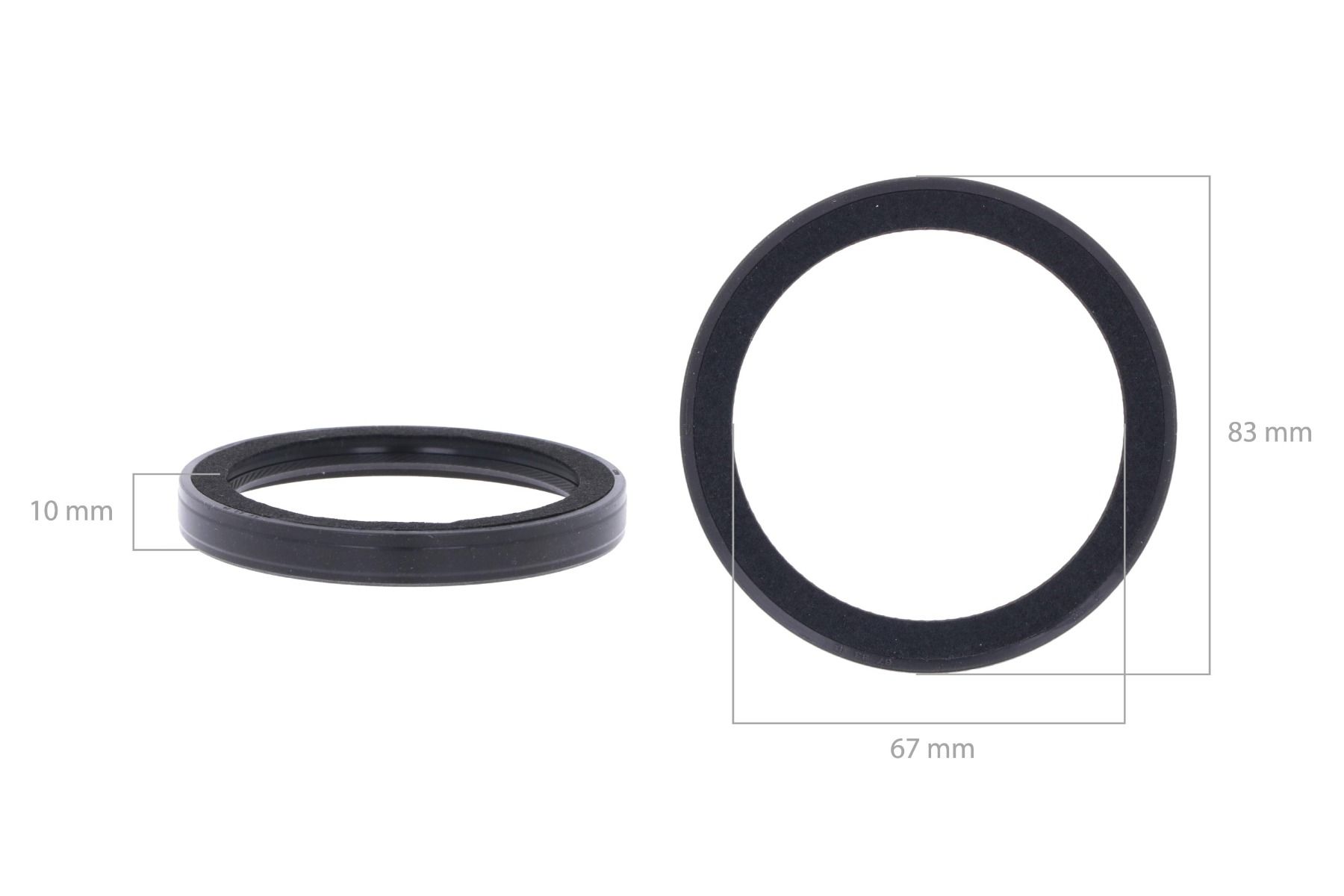 Crankshaft seal (backside) 68x83x10 Kubota D600, D640, D650, D662 