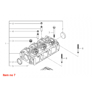 Cylinder head bolt Iseki /Isuzu E3CD, E3CE, E3CF, E3CG, E4CG, Massey Ferguson, Mitsubishi, Agco, Challenger, 