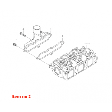 Intake gasket Iseki / Isuzu E3CC, E3CD, E3CE, E3CF, E3CG, Massey Ferguson, Mitsubishi, Agco Challenger