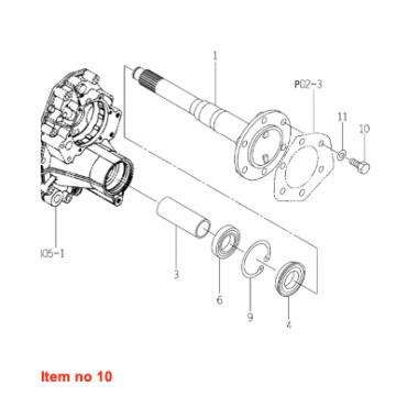 Wheel bolt Iseki (Rear) TA, TF, TG, TH, TK, TLE, TM, TU, Massey Ferguson, 