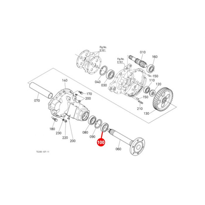 Thru shaft seal rear Kubota GL, L, L1-Types, Hinomoto NX-Types - TP13687, Worldwide shipping